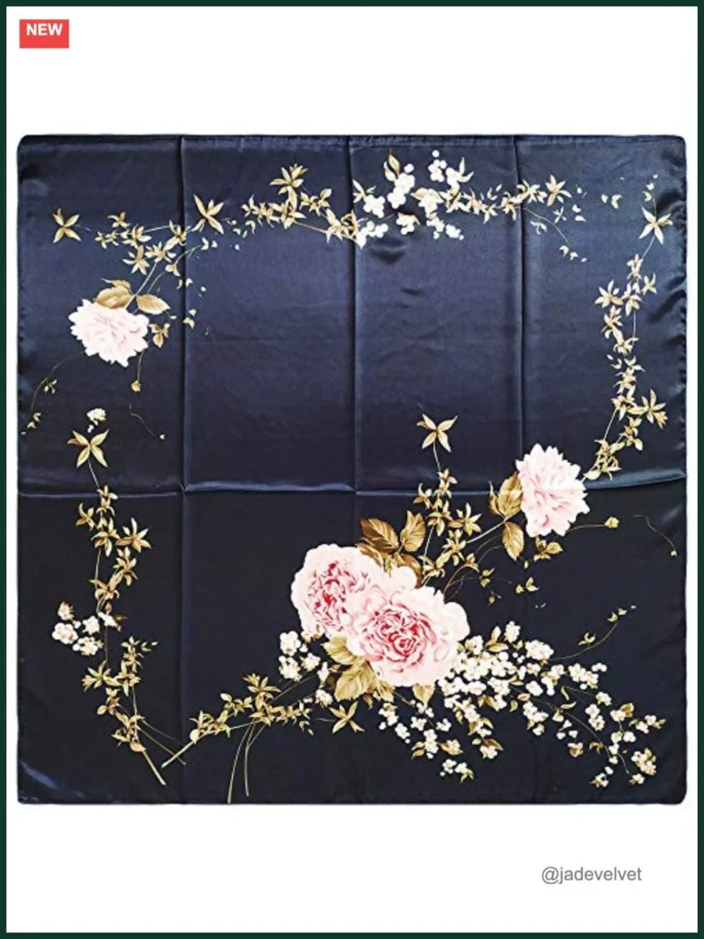 Silk Like Satin Square Head Scarf, 35x35 in, Hair Wrap for Sleeping & Fashion